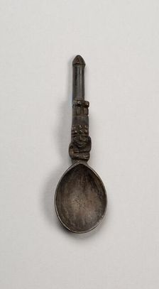 Spoon with Reclining Figure on Handle, A.D. 1450/1532. Creator: Unknown