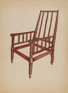 Spool Armchair, c. 1936. Creator: Ella Josephine Sterling