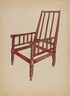 Spool Armchair, c. 1936. Creator: Ella Josephine Sterling