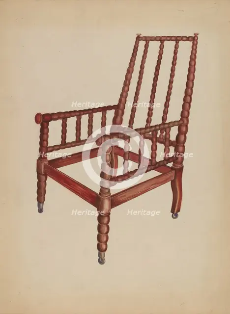 Spool Armchair, c. 1936. Creator: Ella Josephine Sterling.