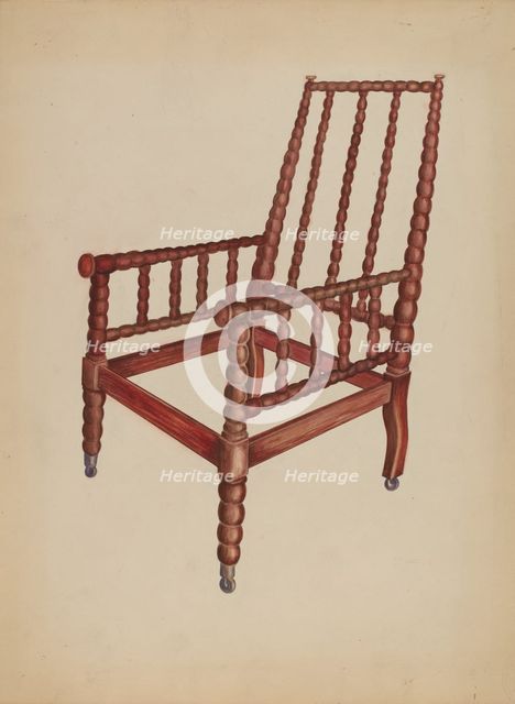 Spool Armchair, c. 1936. Creator: Ella Josephine Sterling.
