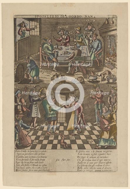Sposalizio del gobbo nan (The Wedding of the Hunchback) , c1535-1540. Creator: Floreani; Giovanni (1486-1540).