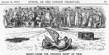 Sport from the Pigeon's Point of View 1882. Creator: Unknown