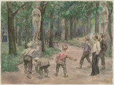 Sporting competition in the Imperial Gardens: Petrograd, July 1921 (from the series of watercolors R Artist: Vladimirov, Ivan Alexeyevich (1869-1947)