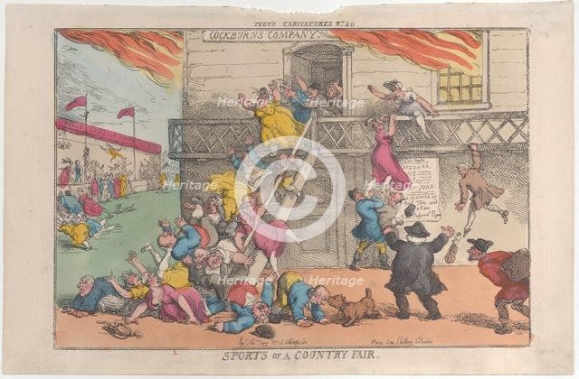 Sports of a Country Fair, October 5, 1810., October 5, 1810. Creator: Thomas Rowlandson.
