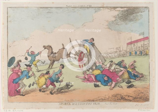 Sports of a Country Fair, Part the First, October 5, 1810., October 5, 1810. Creator: Thomas Rowlandson.