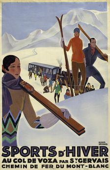 Sports d'hiver au col de Voza par St Gervais, c. 1930. Creator: Broders, Roger (1883-1953)