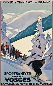Sports d'Hiver dans les Vosges (Poster), c. 1930. Creator: Broders, Roger (1883-1953)