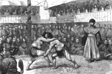 'Sports in Japan- A Wrestling Match 1890. Creator: Unknown