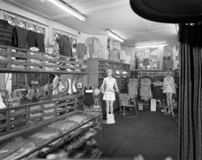 Sports shop interior, Sheffield, South Yorkshire, 1961. Creator: Michael Walters