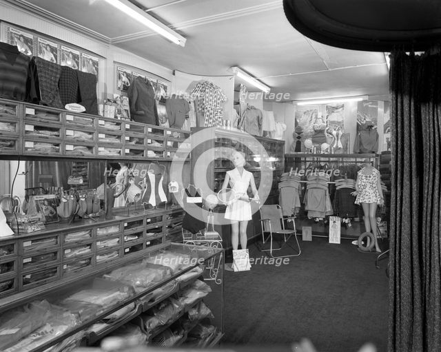 Sports shop interior, Sheffield, South Yorkshire, 1961.  Creator: Michael Walters.