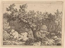 Sportsman near a Large Tree, probably c. 1645/1656. Creator: Allart van Everdingen