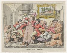 Sportsman's Hall, or Fox-Hunters Relaxing, 1806., 1806. Creator: Thomas Rowlandson