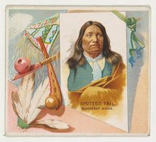 Spotted Tail, Blackfeet Sioux, from the American Indian Chiefs series (N36) for Allen & Gi..., 1888. Creator: Allen & Ginter
