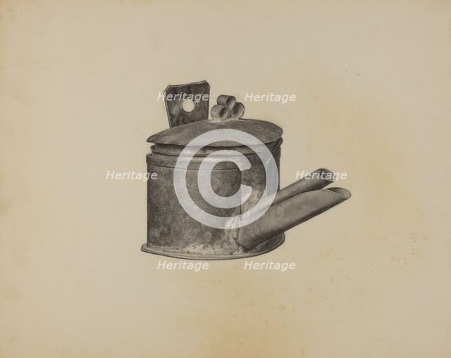 Spout Lamp, c. 1940. Creator: Helen Hobart.