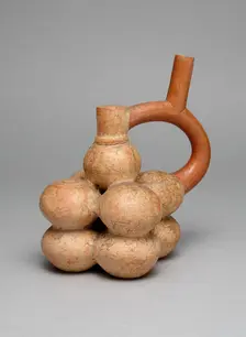 Spout Vessel in Form of a Stack of Globular Fruits, A.D. 250/500. Creator: Unknown