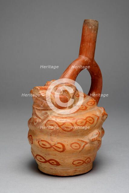 Spout Vessel in Form of Snakes Coiling Around a Feline, 100 B.C./A.D. 500. Creator: Unknown.