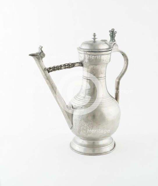 Spouted Wine Flagon, Bern, c. 1750. Creator: Abraham Ganting.