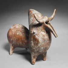 Spouted Zebu Vessel, c. 1000 BC. Creator: Unknown