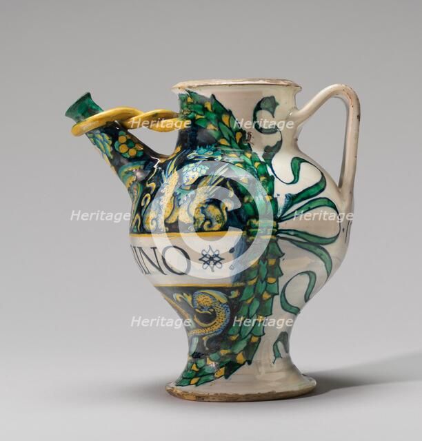 Spouted drug jar with sphinxes, 1507. Creator: Unknown.