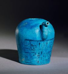 Spouted faience vessel with inscription, XXIst Dynasty, (c1070-c945 BC)