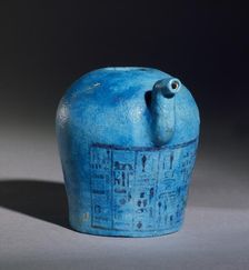 Spouted faience vessel with inscription, XXIst Dynasty, (c1070-c945 BC)