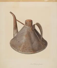 Spouted Oil Can, c. 1938. Creator: Lloyd Charles Lemcke