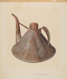 Spouted Oil Can, c. 1938. Creator: Lloyd Charles Lemcke