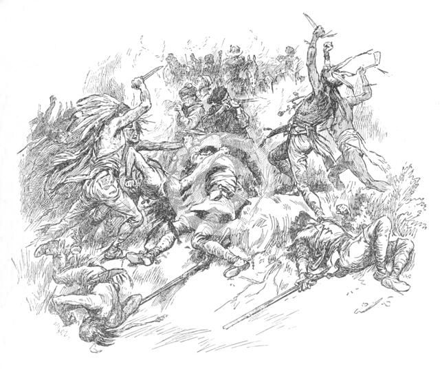 'Sprang Out of the Morass and Flew at the Throats of the Renowned Riflemen', 1902. Artist: Unknown.