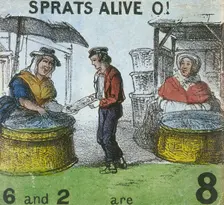 Sprats Alive O! Cries of London, c1840. Artist: TH Jones