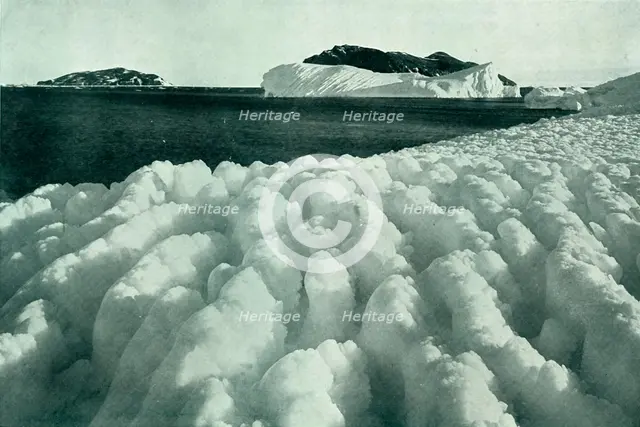 'Spray Ridges of Ice After A Blizzard', c1910–1913, (1913).  Artist: Herbert Ponting.