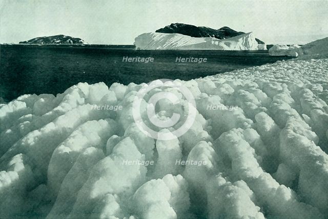 'Spray Ridges of Ice After A Blizzard', c1910–1913, (1913).  Artist: Herbert Ponting.