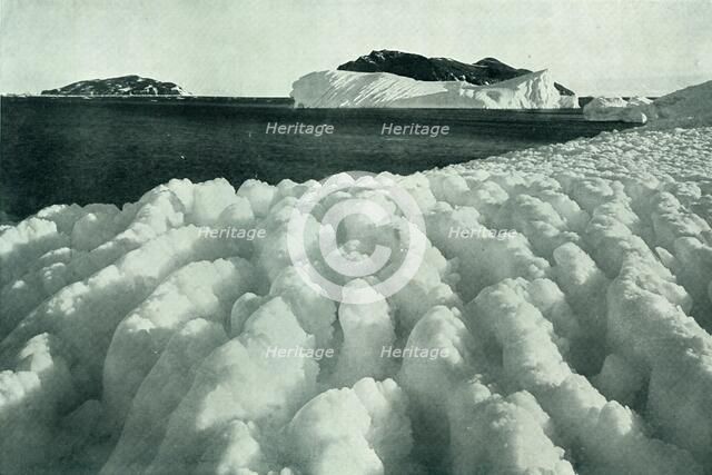 'Spray Ridges of Ice After A Blizzard', c1910–1913, (1913).  Artist: Herbert Ponting.