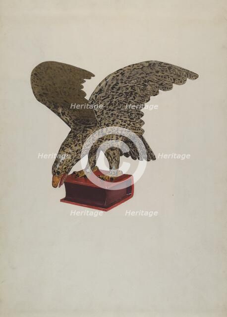 Spread Eagle on Bible, c. 1937. Creator: Joseph Goldberg.