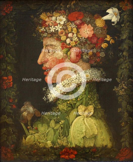 Spring, 1573. Artist: Arcimboldo, Giuseppe (1527-1593)