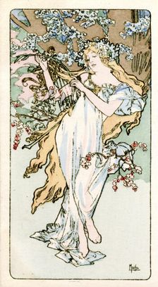 Spring 1900. Artist: Alphonse Mucha