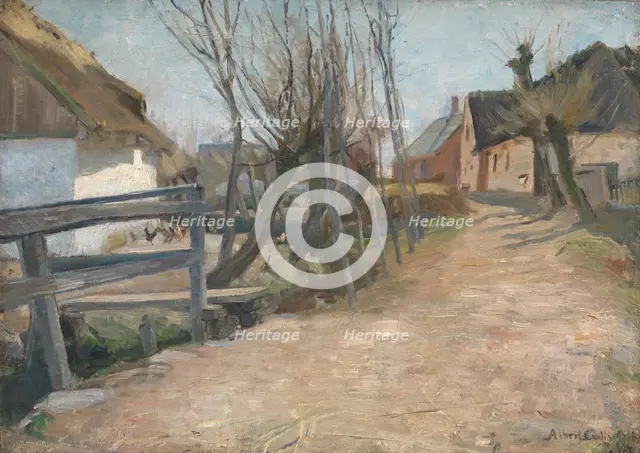 Spring morning in Glostrup, 1887. Creator: Albert Gottschalk.