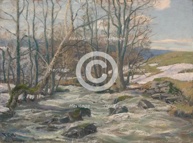 Spring at Mesna, 1912. Creator: Fredrik Jonas Lucian Botfield Collett.