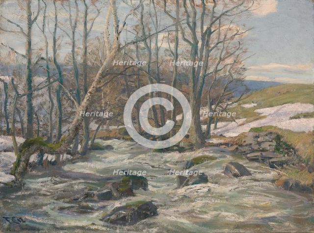 Spring at Mesna, 1912. Creator: Fredrik Jonas Lucian Botfield Collett.