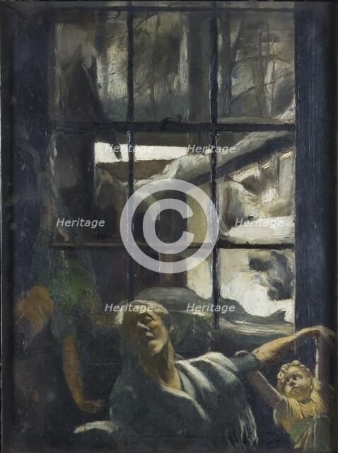 'Spring awakening old winter from her sleep', 1882-1936. Artist: Edgar Herbert Thomas