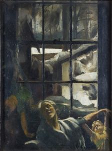 Spring awakening old winter from her sleep 1882-1936. Creator: Edgar Herbert Thomas