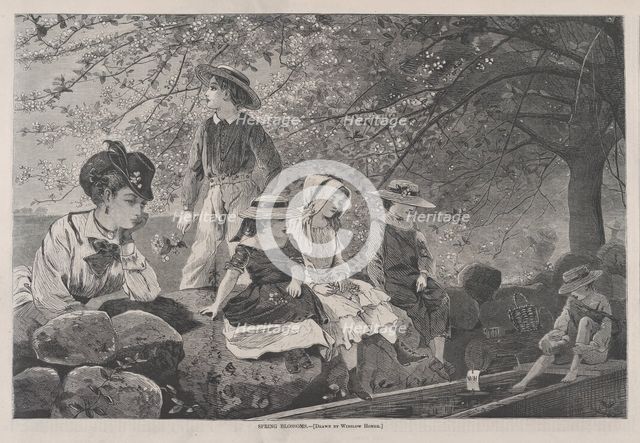 Spring Blossoms (Harper's Weekly, Vol. XIV), May 12, 1870. Creator: Unknown.