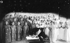 Spring celebration at a day nursery, Landskrona, Sweden, 1943. Creator: Unknown