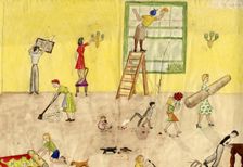Spring cleaning, 1944. Creator: Shirley Markham