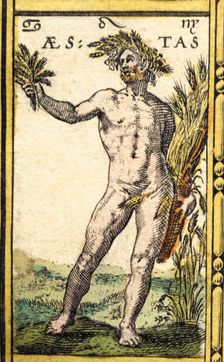 Spring coloured engraving from the book Le Theatre du monde or Nouvel Atlas 1645, create…