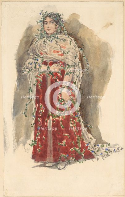 Spring. Costume design for the theatre play Snow Maiden by Alexander Ostrovsky.