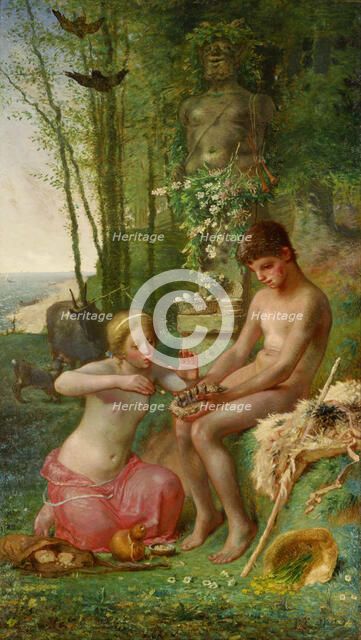 Spring (Daphnis and Chloë), 1865. Artist: Millet, Jean-François (1814-1875)