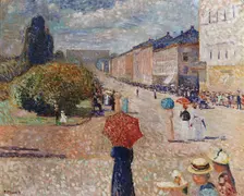 Spring Day on Karl Johan Street. Artist: Munch, Edvard (1863-1944)