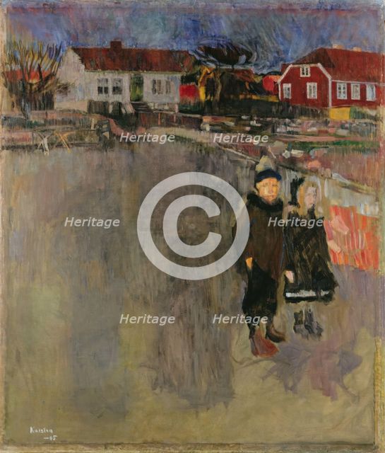 Spring Evening at Ula, 1905. Creator: Ludvig Karsten.