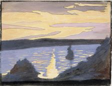 Spring Evening, Ice Break, 1897. Creator: Hugo Simberg